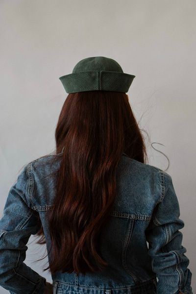 Морячка RM HATS вельветова темно-зелена 34575623423 фото