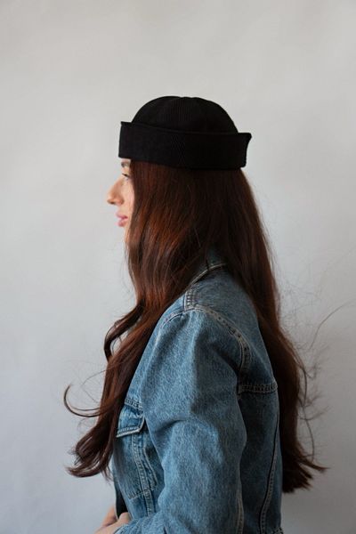 Морячка RM HATS вельветова чорна 23457651234 фото