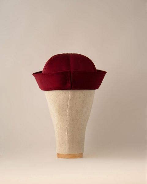 Панама-морячка RM HATS бордовая сатиновая 2465777 фото