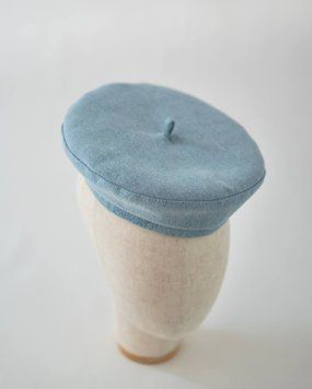 Жіночий джинсовий берет RM HATS (Блакитний) 546765234 фото
