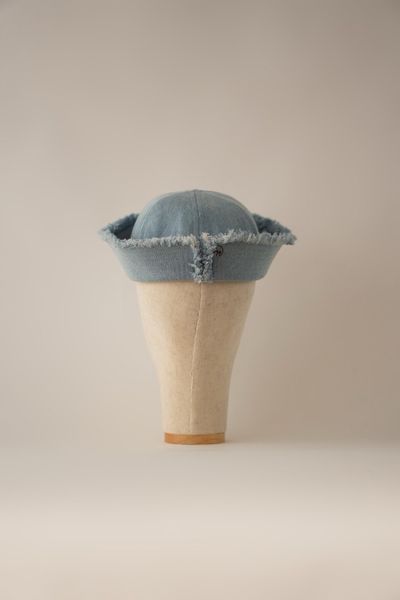 Панама-морячка RM HATS голубая джинсовая с бахромой 899321 фото