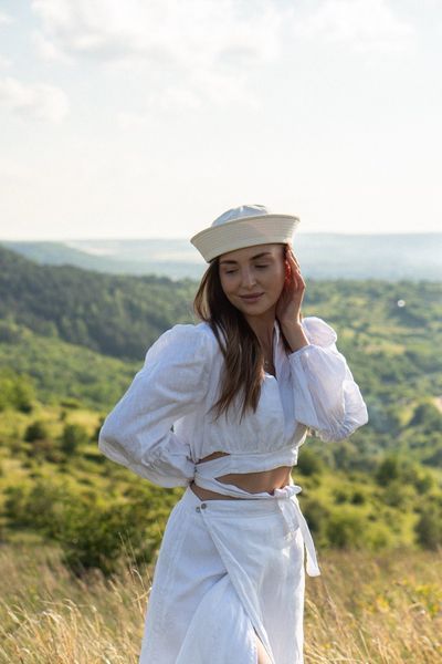 Панама-морячка RM HATS джинс екрю 3456765234 фото